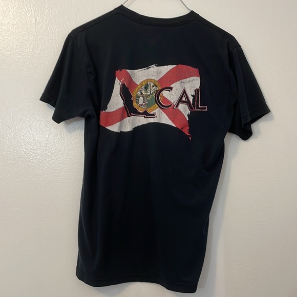 Local Florida flag youth small, black t shirt tee - Picture 1 of 5